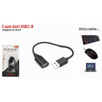 Cavo Prolunga Usb Maschio Femmina 2 Mt in Cavi e Adattatori