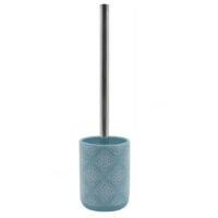 TRADE SHOP - Portascopino Porta Scopino Bagno Wc Toilette Azzurro Con Maioliche Completo 87024 -
