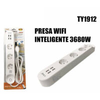 TRADE SHOP - Multipresa Intelligente Corrente Wifi Domotica Android Ios 4 Usb 16a 3680w Ty1912 -
