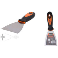 TRADE SHOP - Spatola Per Pareti In Acciaio 75mm 3" Ferramenta Con Maniglia Antiscivolo 90420 -