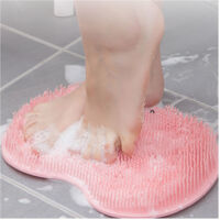 TRADE SHOP - Tappeto Spazzola Piedi Schiena Scrubber Bagno Antiscivolo Tappetino Doccia 30x22 -