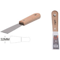 TRADE SHOP - Spatola Per Pareti In Acciaio 32mm Ferramenta Con Maniglia In Legno 1.5" 90425 -