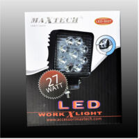 TRADE SHOP - Luci Di Lavoro 27w A Led Da Faro Quadrato Per Auto Fuoristrada Maxtech Led-s027 -