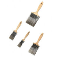 TRADE SHOP - Set 4 Pennelli Pennellesse Misure 1"/ 1,5"/ 2"/ 2,5" Per Vernici Ad Acqua E Idropitture Solventi -