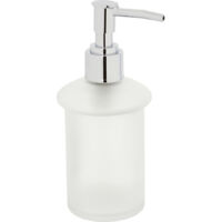 TRADE SHOP - Ricambio Dispenser Porta Sapone Liquido In Vetro Satinato Bagno Accessori -