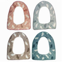TRADE SHOP - Cuscino Coprisedile Water Seduta Copertura Morbida Per Wc Piume Colorate 87205 - 3,5