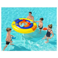 TRADE SHOP - Gioco Galleggiante Gonfiabile Rotondo Disc Champion Frisbee ø140cm Piscina 52566 -