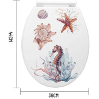 TRADE SHOP - Copriwater Universale In Plastica Super Resistente 44x36cm Decorazioni Marine -