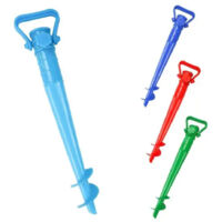 TRADE SHOP - Picchetto Trivella Per Ombrellone Spiaggia Scava Sabbia Supporto Universale 42cm -