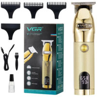 TRADE SHOP - Tagliacapelli Barba Professionale Ricaricabile Carica Usb Cordless Display V-275 -