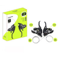 Wisdom - Coppia Comandi Cambio Bici + Leve Freno Velocita 3x7 Bicicletta Manopole Xc-1637 -