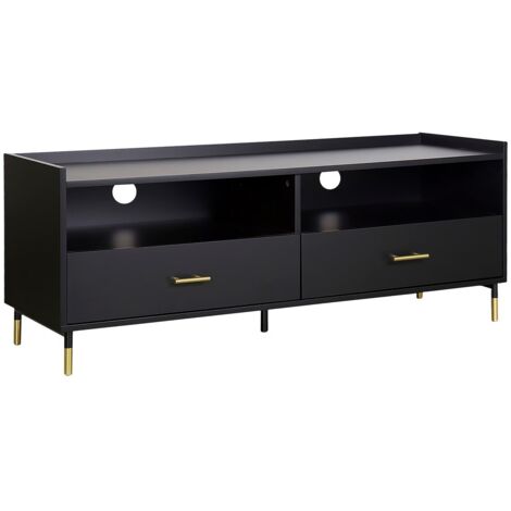 Mobile TV con 2 cassetti Tedy Black - Atmosphera