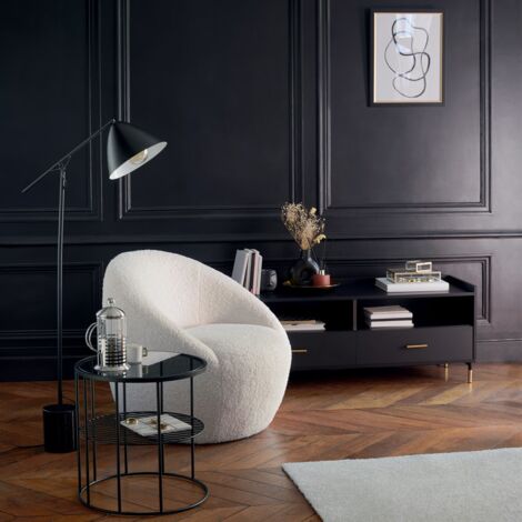 Mobile TV con 2 cassetti Tedy Black - Atmosphera