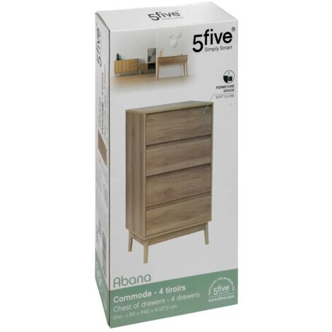 Comodi 4 cassetti Abana Beige Cinque