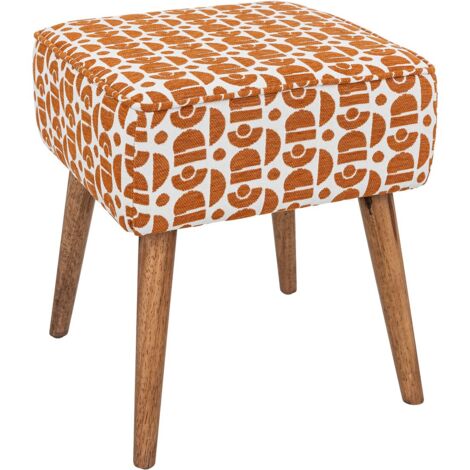 Stool Chiara Chenille Jacquard Amber Atmosphera