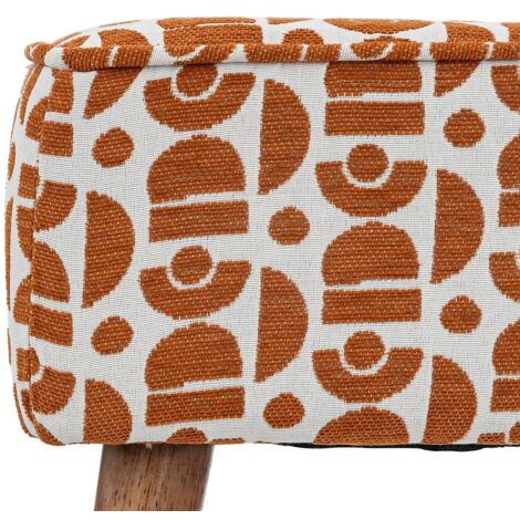 Stool Chiara Chenille Jacquard Amber Atmosphera
