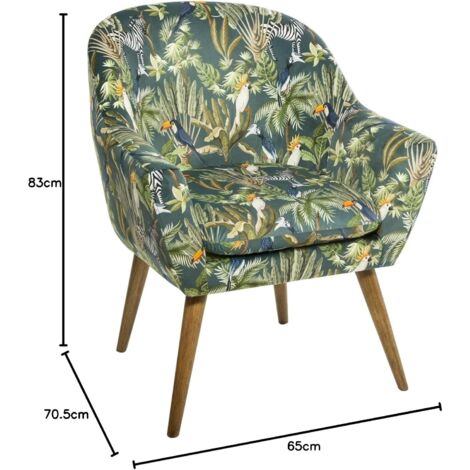 Fauteuil Velours Jungle Sango Atmosphera