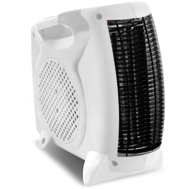 Radiateur soufflant-1200W Petit mobile en céramique Economie d'énergieRafraîchisseur pour salle de bain et bureauChauffage portable avec filtre à air Blanc