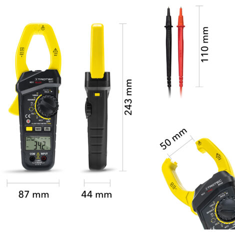 Trotec Pince ampèremétrique BE44 avec valeur efficace vraie True-RMS