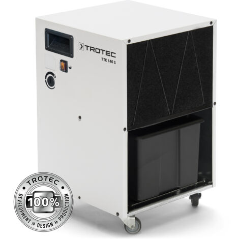 Trotec – Déshumidificateur professionnel TTK 140 S – Capacité 40 L/jour – Pour pièces jusqu'à 140 m² – Dégivrage automatique à gaz chaud