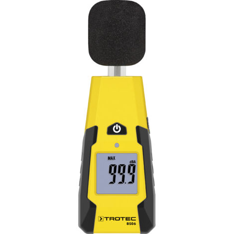 Trotec – Sonomètre 40 à 130 dB(A) – Écran rétroéclairé – Enregistrement des valeurs min et max – Filetage pour trépied - 130dB