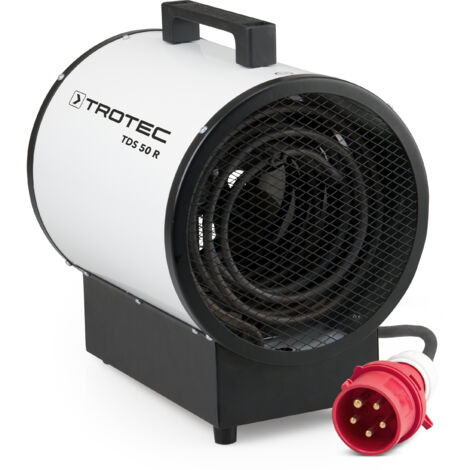 Trotec – Chauffage soufflant électrique 9 kW – Thermostat intégré pour chaleur constante – Pour chantiers humides et espaces confinés - TDS 50 R