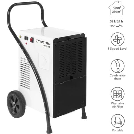 Déshumidificateur TROTEC TTK 170 ECO - professionnel 90m2 52l/j. dégivrage