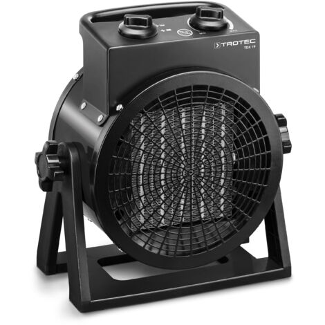 Trotec – Chauffage soufflant céramique 3 kW – Débit d'air 200 m³/h – Température réglable 0 à 85 °C – Protection contre la surchauffe