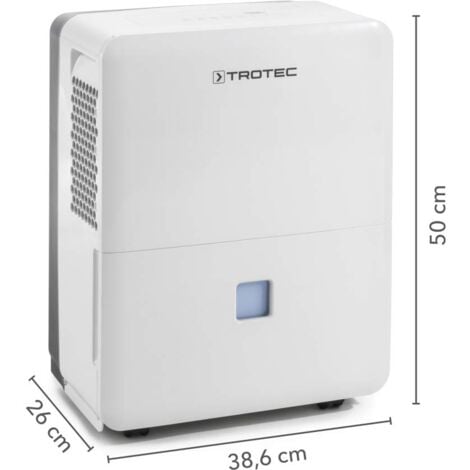 Déshumidificateur d'air TROTEC TTK 96 E - 90m2 30l/j - affichage du taux d'humidité