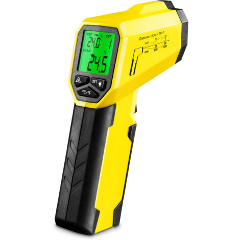 Trotec – Thermomètre pistolet infrarouge BP17 – Plage de mesure -50 °C à +380 °C – Résolution optique 10:1 – Viseur laser et alarme (1/5)