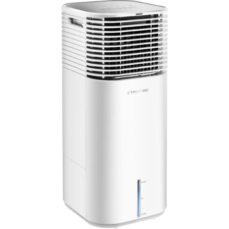 Trotec – Refroidisseur d'air 4 en 1 avec fonction humidification – Débit d'air 750 m³/h – Bac 20L – Minuterie 8h – Mode nuit et ioniseur