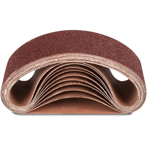 Set de papier abrasif à bande 10 pièces 457 x 75 mm TROTEC - 40 60 80 100 120 150