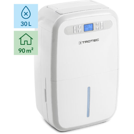 Trotec – Déshumidificateur 30 l/24 h pour 90 m² – Débit d'air 200 m³/h – Protection anti-débordement – Arrêt automatique bac plein - TTK 95 E