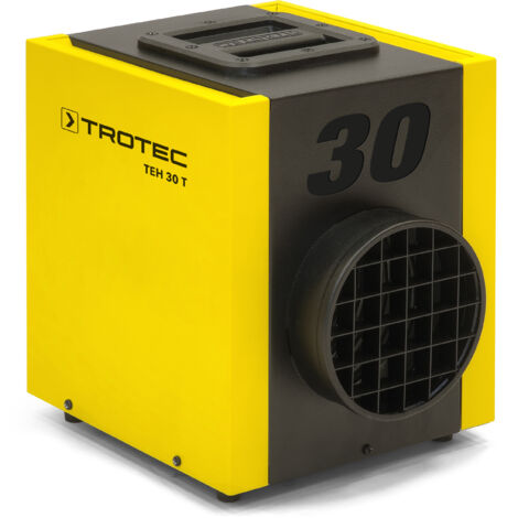 Trotec – Chauffage électrique mobile 3,3 kW – Pour chantiers, ateliers et entrepôts – Double paroi pour chaleur constante – Thermostat intégré - TEH 30 T