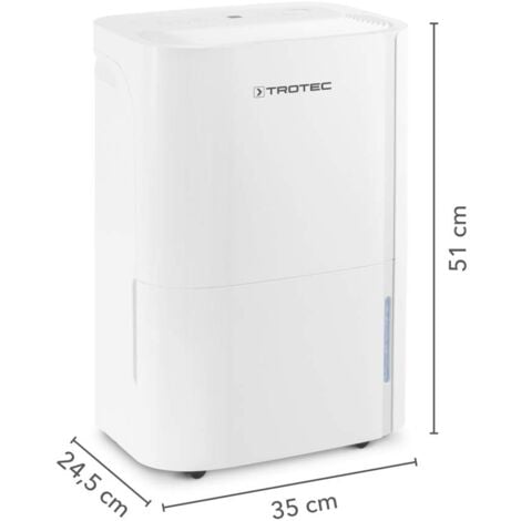 Déshumidificateur TROTEC TTK 54 E - 40m2 - 18l/j anti-débordement - avec hygrostat