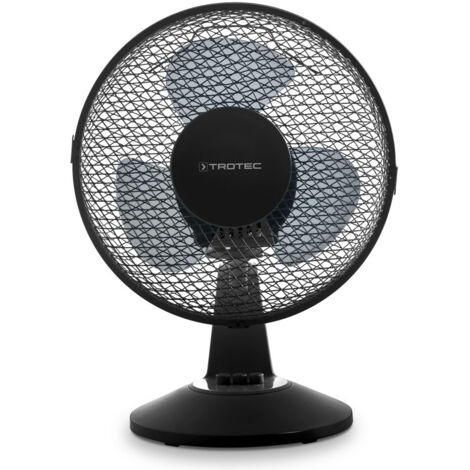 Ventilateur de table noir TROTEC TVE 11 - 25W, silencieux, inclinable