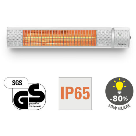 Radiant infrarouge électrique Trotec IR 2050 - 2000W, IP65, inclinable 45°, télécommande