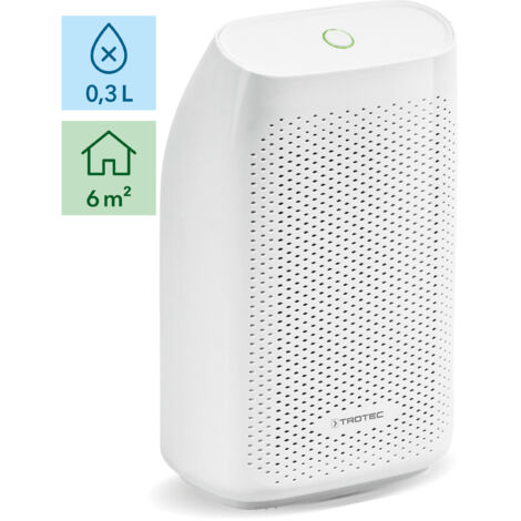 Trotec – Déshumidificateur à effet Peltier 300ml/24h – Écoénergétique 23W – Pour pièces jusqu'à 6m² – Purification de l'air
