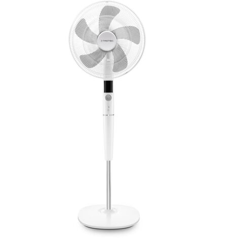 Trotec – Ventilateur sur pied 3 vitesses 30W – Oscillation 85° – Hauteur réglable 120-137 cm – Minuterie et télécommande – Peu bruyant 59 dB(A)