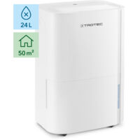 Trotec – Déshumidificateur électrique portable 24l/j pour 50m² – Hygrostat intégré – Débit d'air 170m³/h – Filtre lavable anti-bactérien - TTK 66 E