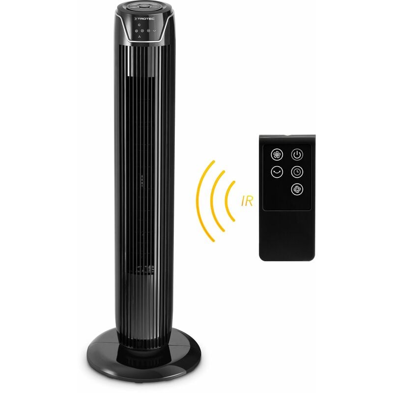 Trotec Ventilador De torre tve 36 45 w pantalla led mando distancia 3 velocidades oscilación 60° base apoyo