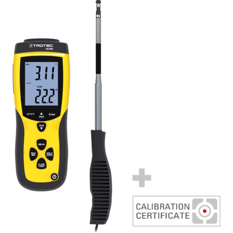 TROTEC Anemómetro TA300 sonda recta incl. certificado de calibración