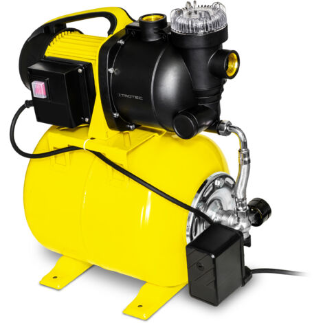 TROTEC Hauswasserwerk TGP 1025 EF – Bomba con prefiltro, potencia 3500 l/h, 1000 W, altura de extracción 30 m, ahorro de energía, reinicio automático, parada automática, suministro de agua doméstica,
