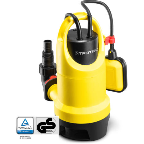 TROTEC Bomba sumergible de aguas residuales TWP 7536 E Potente potencia de 750 W para bombear hasta 12.500 litros por hora