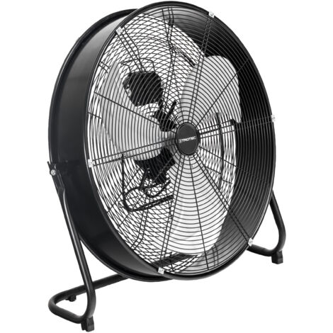 TROTEC Ventilador de Suelo TVM 24 D, 124 W, 3 Velocidades de Ventilación, Inclinación Regulable hasta 135°, Silencioso, Pie de Apoyo Estable y Antideslizante, Negro