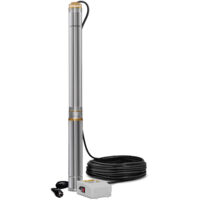 TROTEC Bomba de pozo profundo TDP 7501 E – Bomba de agua con caudal 6000 l/h, 1100 W – Altura de extracción 90 m, diámetro 8,6 cm, IP68 para bomba, bomba de acero inoxidable