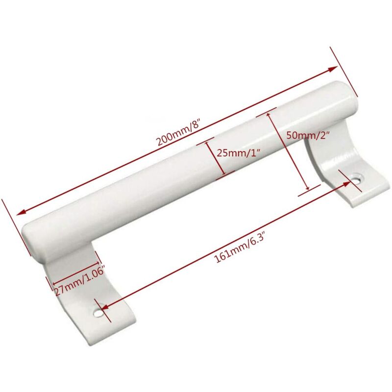 8 Inch Black Sliding Door Handle - Aluminum Alloy Modern Cabinet Pull