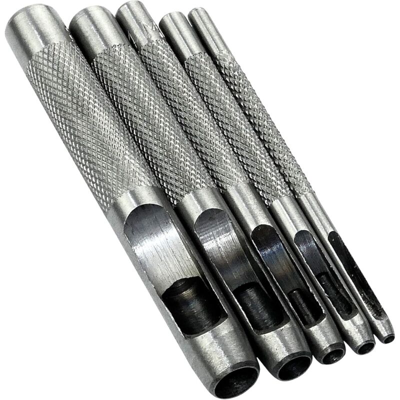 Hollow Punch, 13 in 1 Hollow Punch Set with Handle Heavy Duty Leatherworking Belt Hole Punching Tool 5-35mm