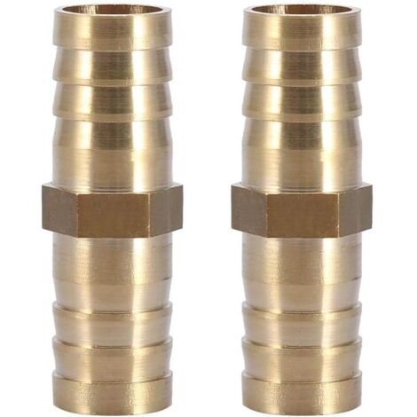 Straight Barbed Connector Brass Straight Two Way Pipe Adapter Pipe Fitting Connector Pipe Fitting 14mm (14mm, 2pcs) (1/5)