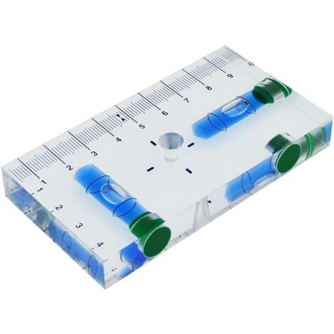 Multifunctional Transparent T-shaped Spirit Level with Magnet, 95 x 51 x 13 mm (Blue) (1/5)